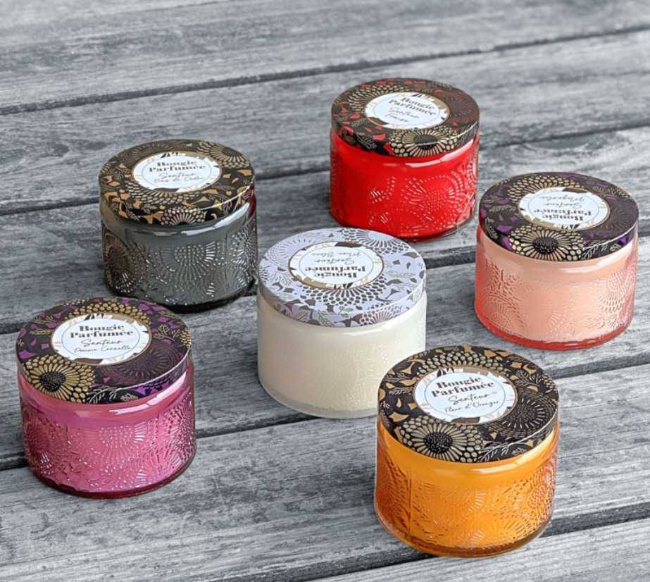 Glass Scented Candle with Lid