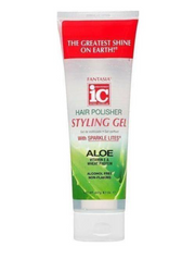 Fantasia IC Hair Polisher Styling Gel with Aloe, Vitamin E & Wheat Protein  Alcohol-Free Non-Flaking Shine Gel 247g
