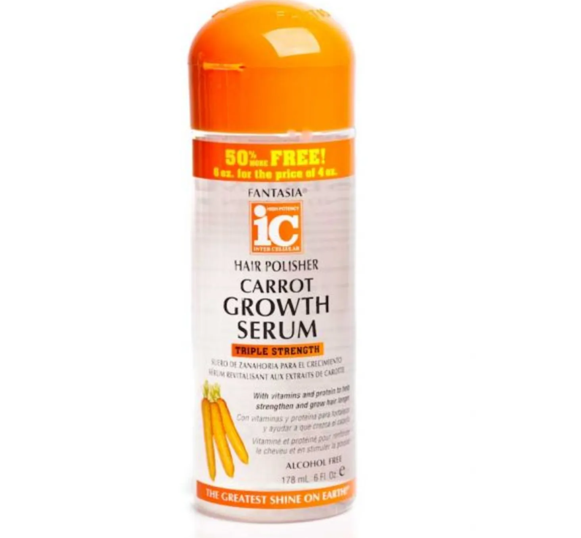 Fantasia IC Triple Strength Hair Polisher Carrot Growth Serum 178ml