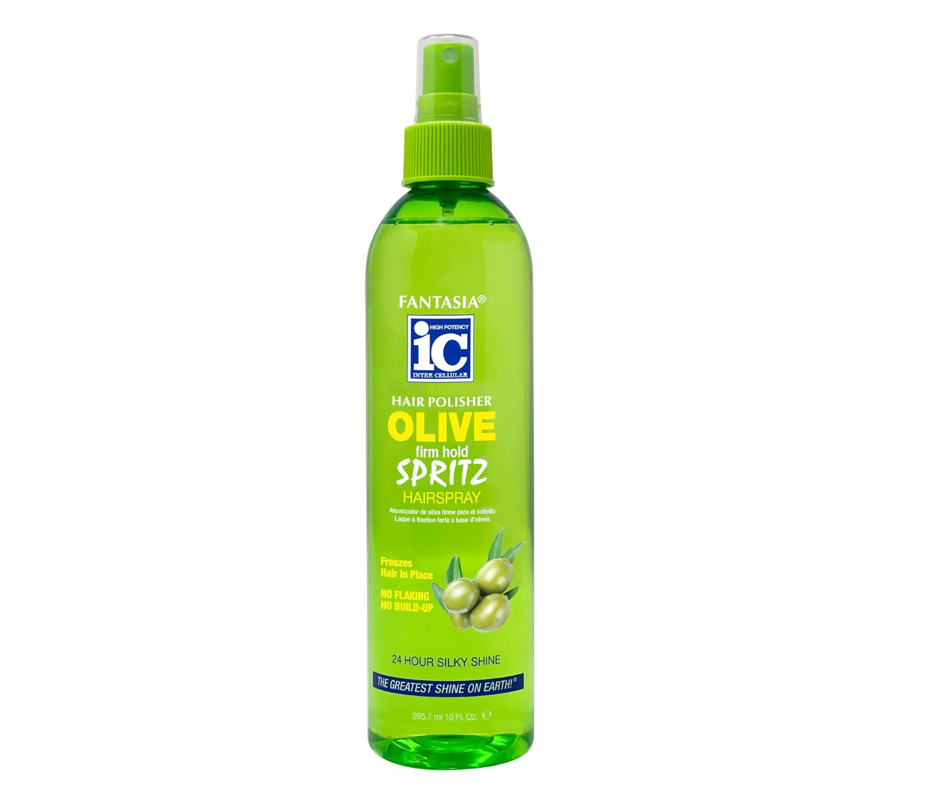 Fantasia IC Hair Polisher Olive Firm Hold Spritz Hairspray 296ml