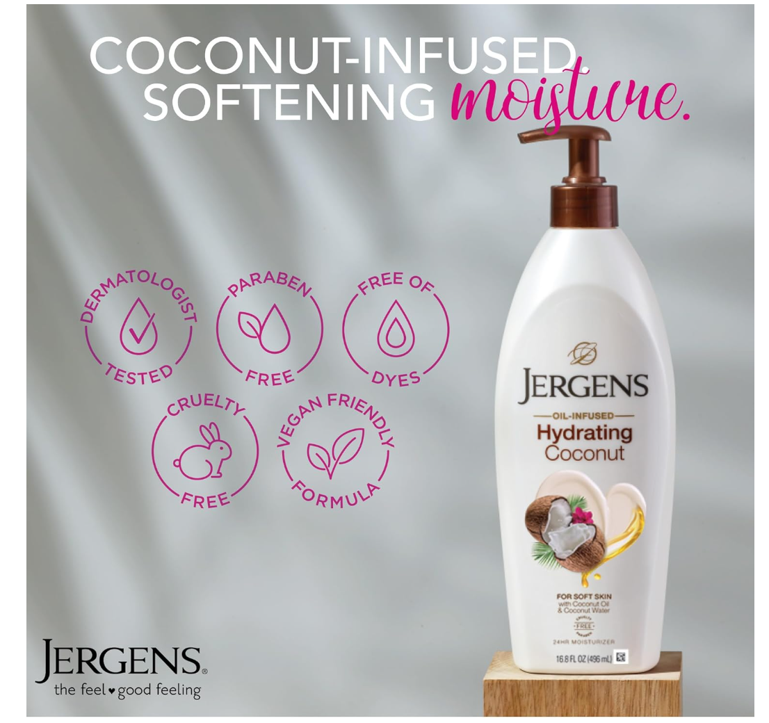 Jergens Hydrating Coconut Body Lotion 496ml