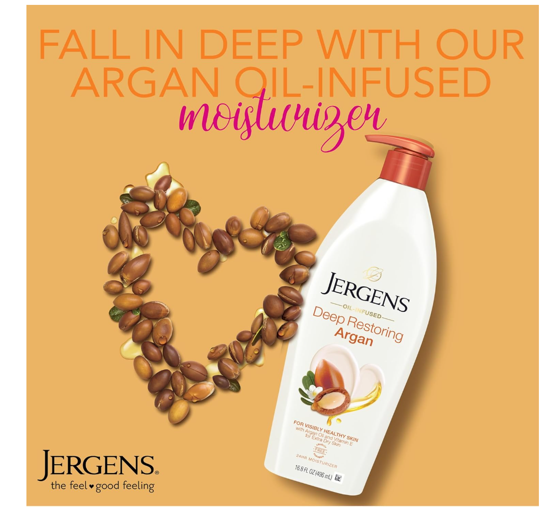 Jergens Deep Restoring Argan Body Lotion 496ml