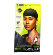 Mesh Dome Cap with Elastic Band and 3 Combs