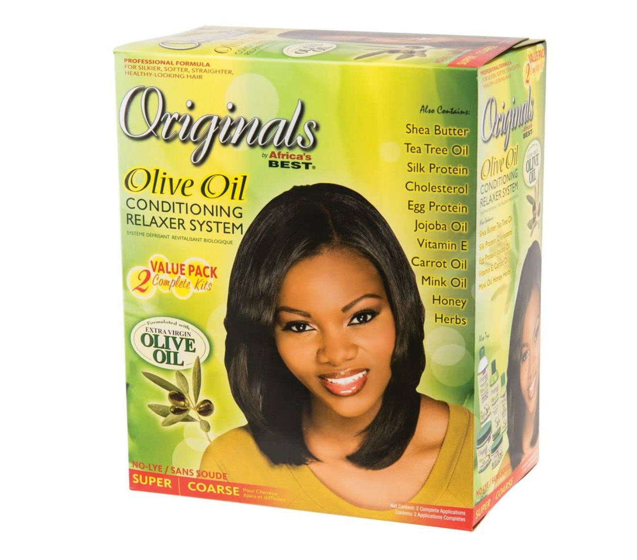 Africa’s Best Originals Olive Oil Conditioning Relaxer Kit 2 Applications