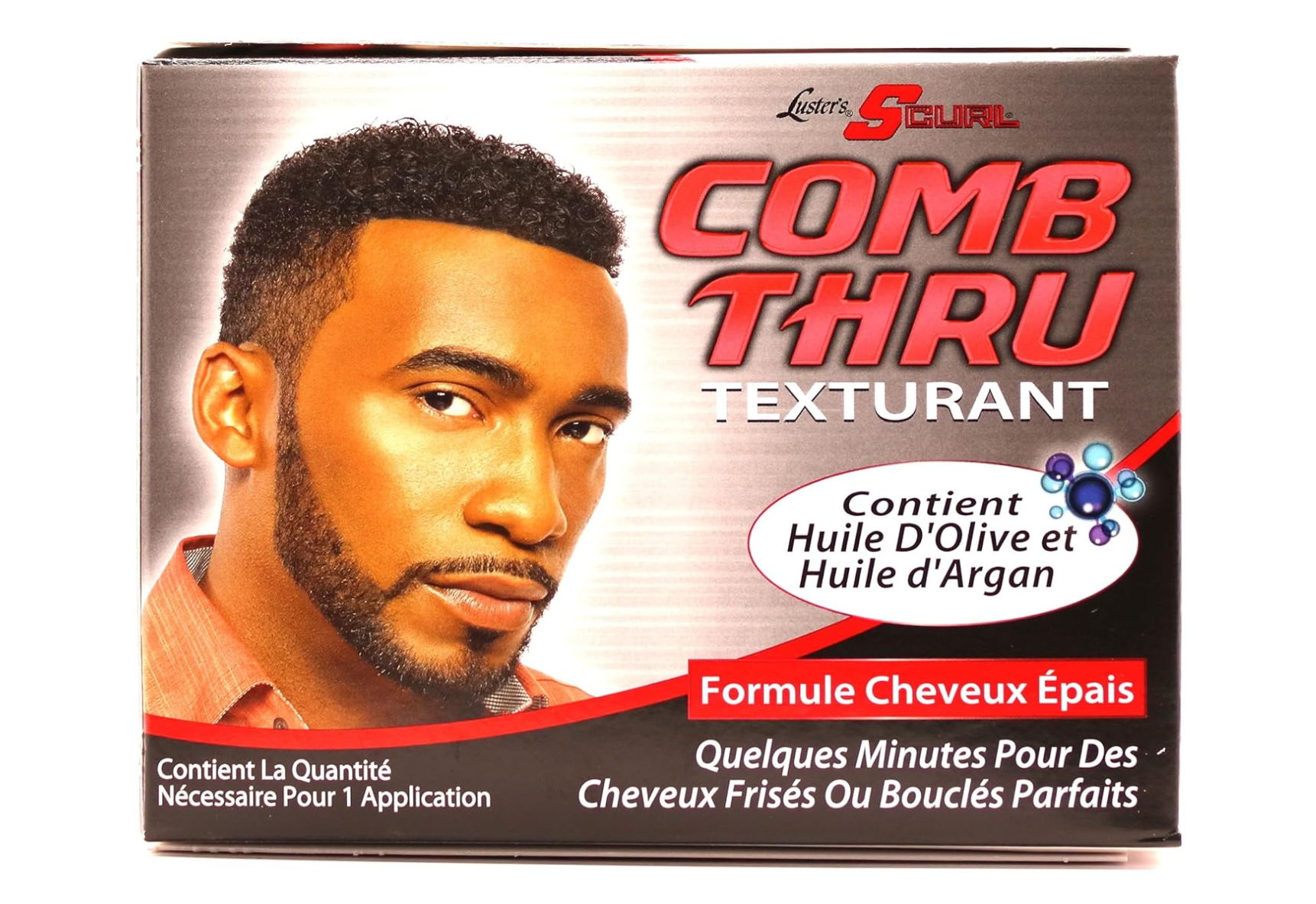 Luster’s S-Curl Comb Thru Texturizer for Men with Olive & Argan Oil