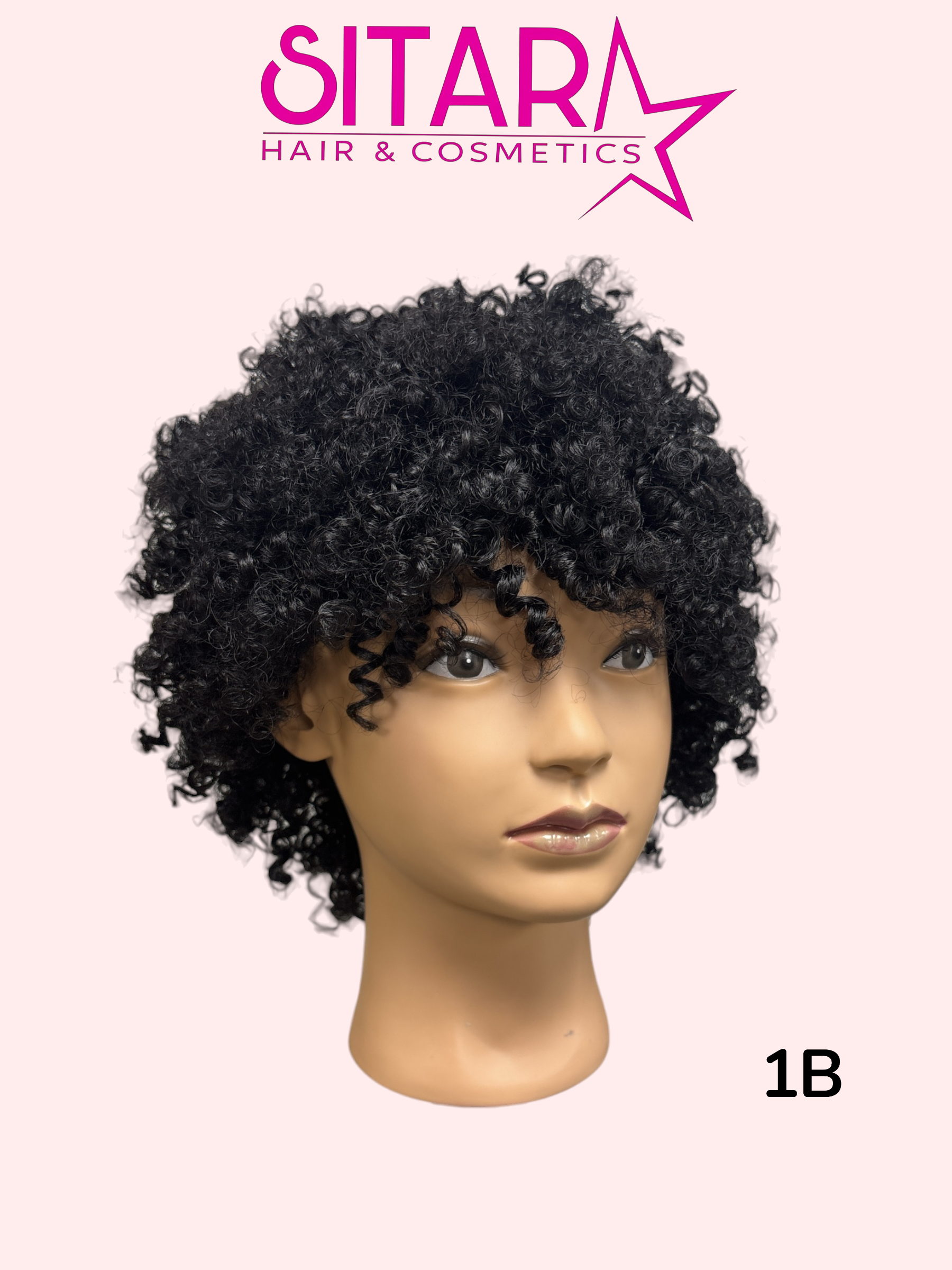 Human Hair Wig 12" Tight Ringlet Curls