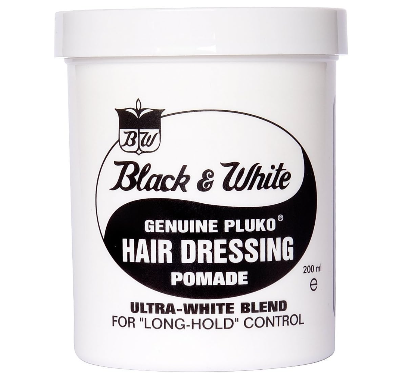 Black & White Genuine Pluko Hair Dressing Pomade Ultra-White Blend 200g