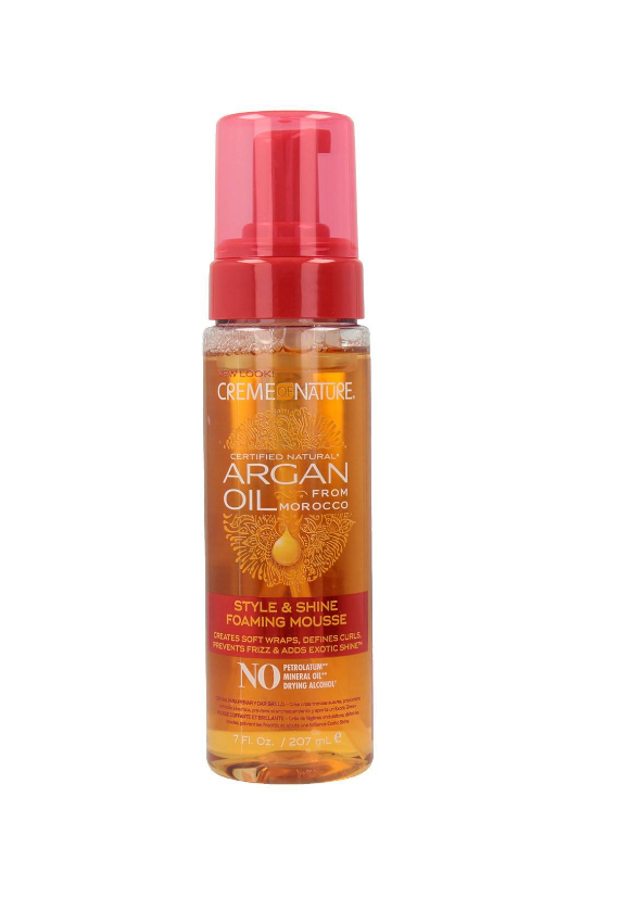 Creme of Nature Argan Oil Style & Shine Foaming Mousse 207ml