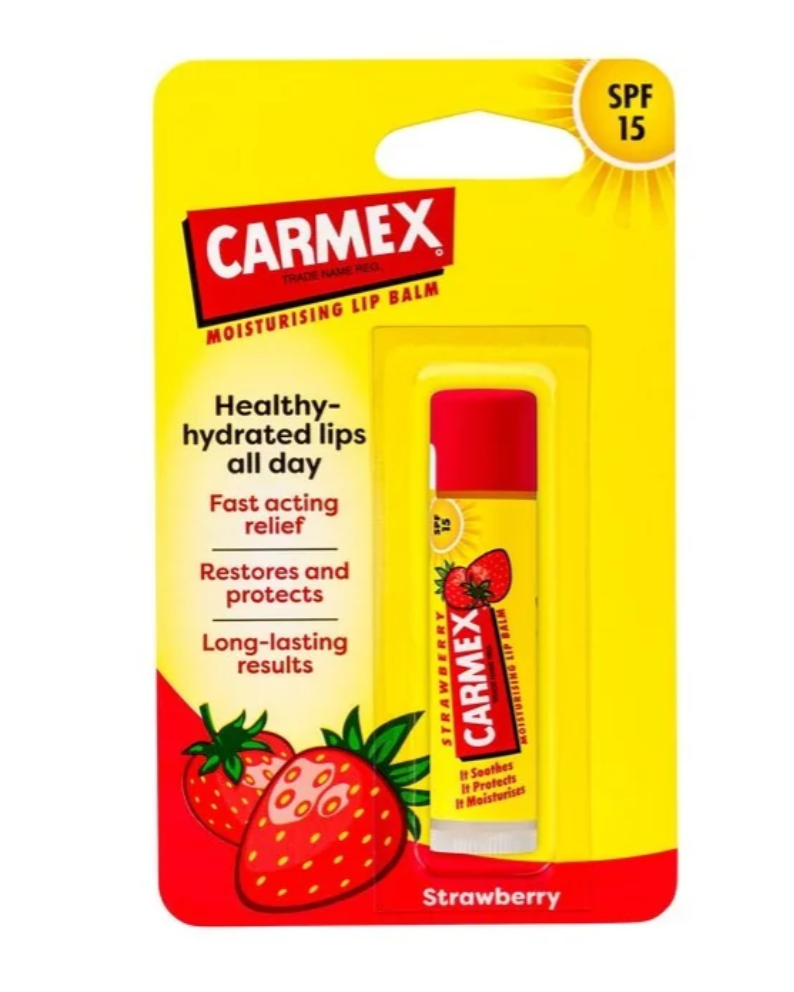 Carmex Strawberry Moisturising Lip Balm SPF 15 4.25g