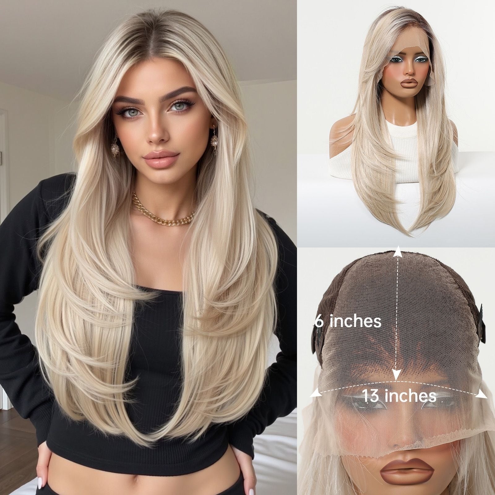 Vernoica 13x4 Deep Lace Synthetic Wig