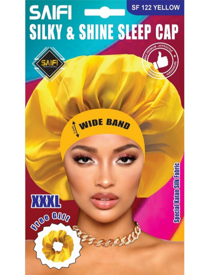 Saifi Silky & Shine Sleep Cap Yellow XXXL