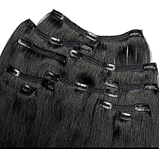 Double Weft Human Hair Clip-Ins 115g – Volume Set (8pcs)