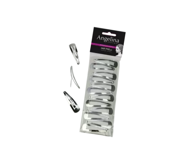 Dany Silver Barrettes 12pcs 50/14mm