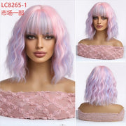 Skyler Pastel Pink & Lavender Wavy Synthetic Full Cap Wig