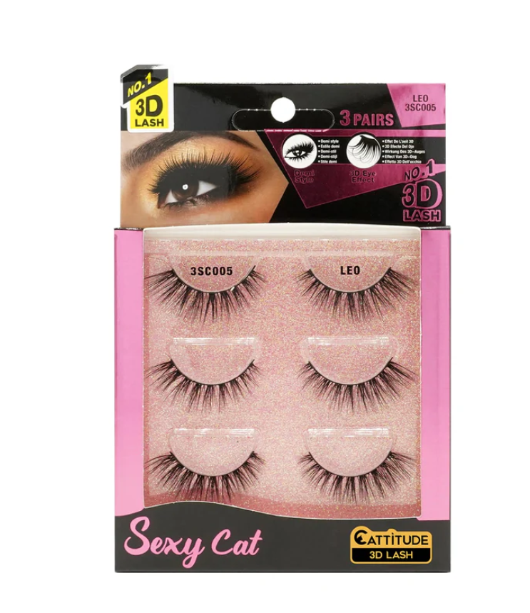 Cattitude Sexy Cat 3D Lash Leo 3 Pairs
