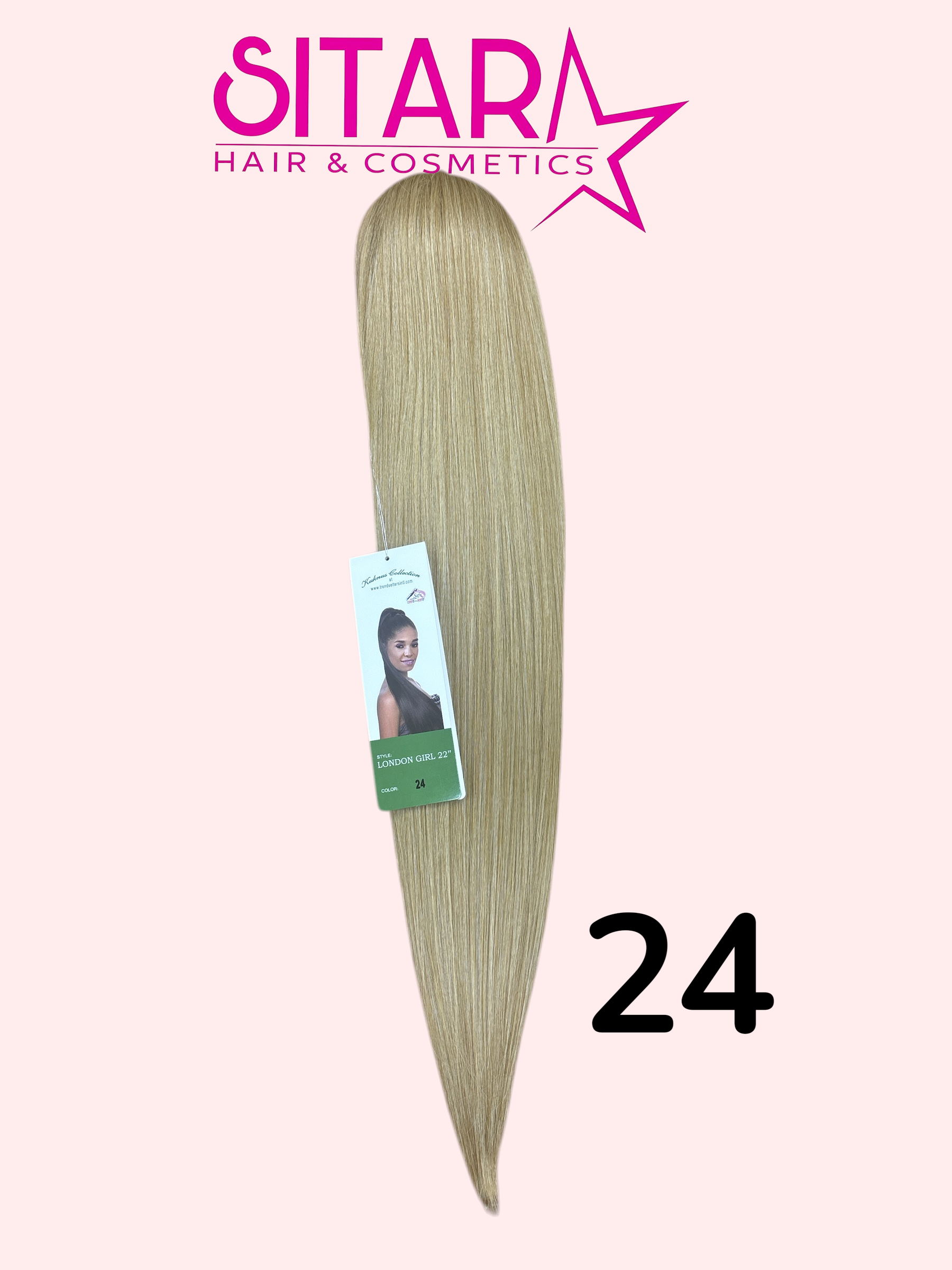 Straight long Ponytail Semi-Natural
