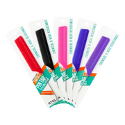 Metal Pin Tail Styling Comb – Assorted Colours