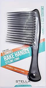 Jumbo Rake Handle Styling Comb – Black