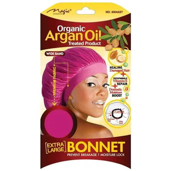 Organic Argan Oil Treated Extra Large Bonnet – Assorted Colours