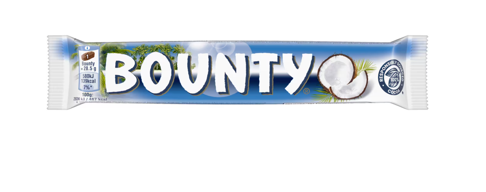 Bounty Coconut Chocolate Bar 28.5g x2