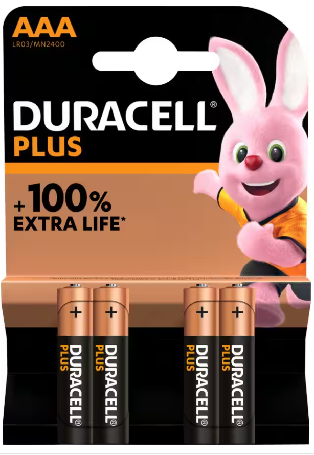 Duracell Plus AAA Alkaline Batteries
