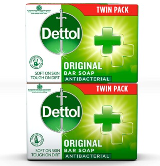 Dettol Original Antibacterial Bar Soap Twin Pack