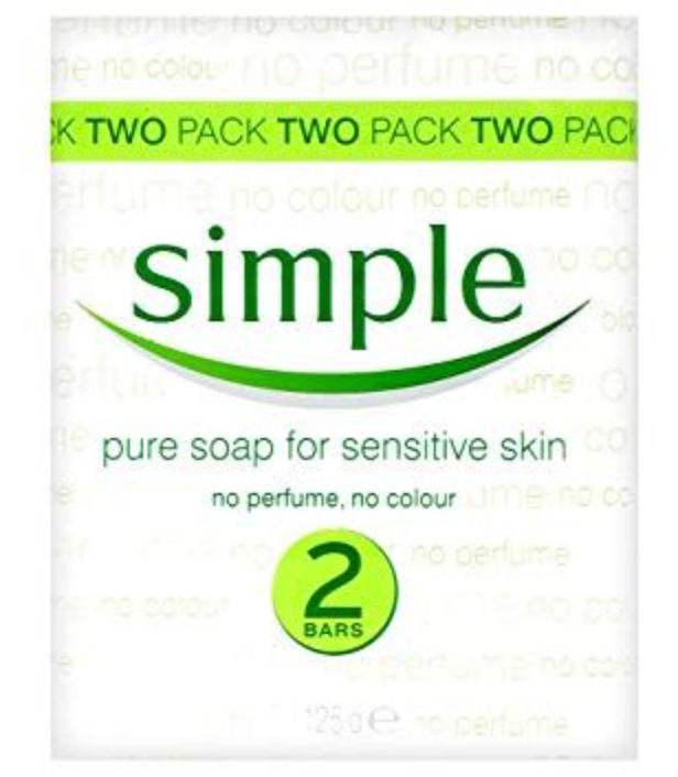 Simple Pure Soap for Sensitive Skin 2 Bars