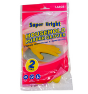 Household Rubber Gloves Large 2 Pairs