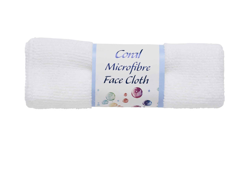 Coral Microfibre Face Cloth