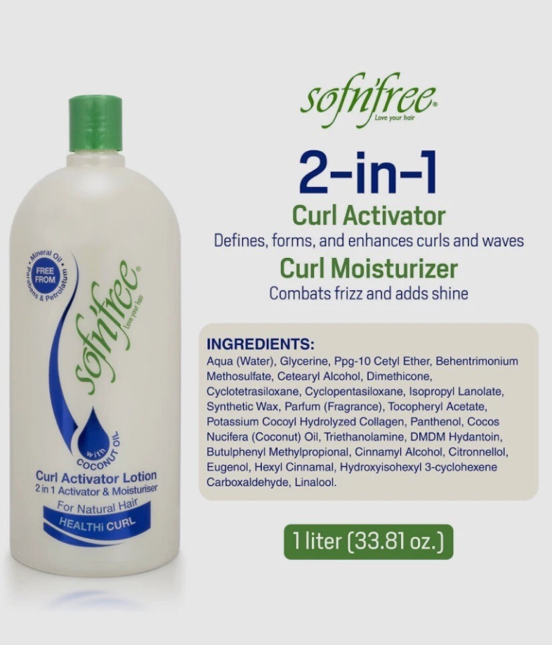 Sofn’free 2-in-1 Curl Activator Lotion 1000ml
