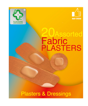 A+E Assorted Fabric Plasters 20 Pieces