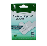 A+E Clear Washproof Plasters 20 Assorted