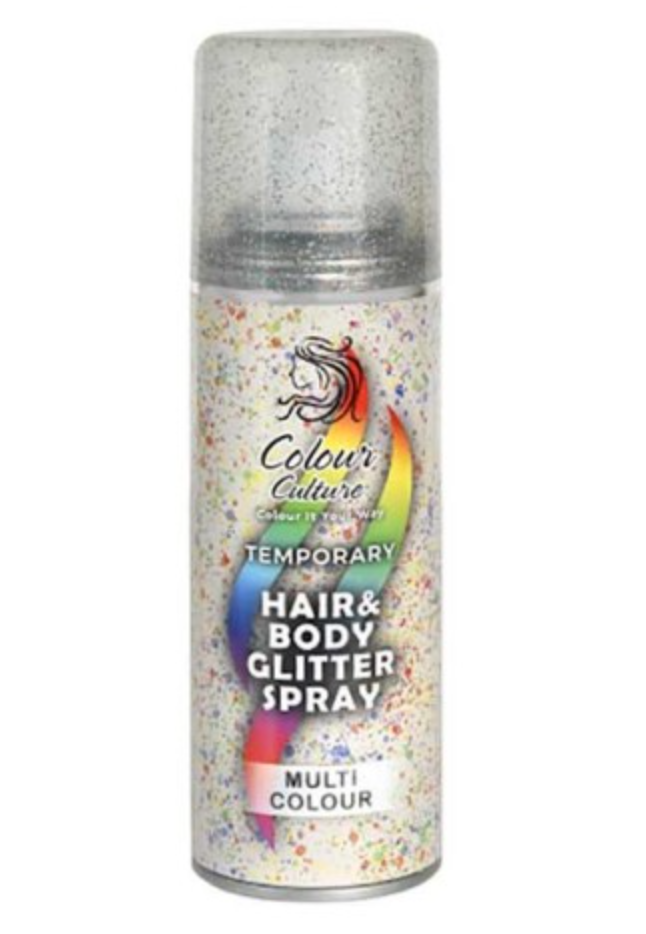 Colour Culture Temporary Hair & Body Glitter Spray Multi Colour 125ml
