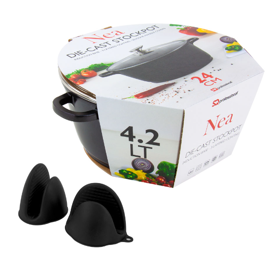 Nea Die-Cast Stockpot with Glass Lid