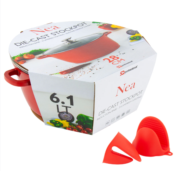 Nea Die-Cast Stockpot with Glass Lid