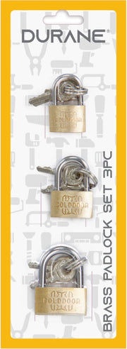 Padlock 3pc Set Travel Size