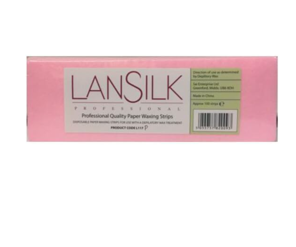 Lansilk Professional Quality Pink Paper Waxing Strips Approx. 100