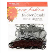 New Fashion Black Rubber Bands 300pcs Assorted