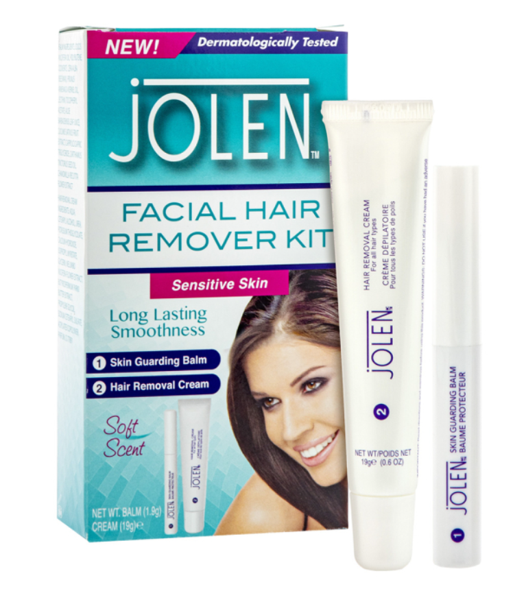 Jolen Facial Hair Remover Kit Sensitive Skin