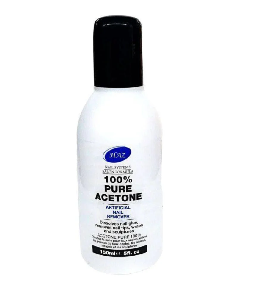 HAZ 100% Pure Acetone Artificial Nail Remover 150ml Salon Formula