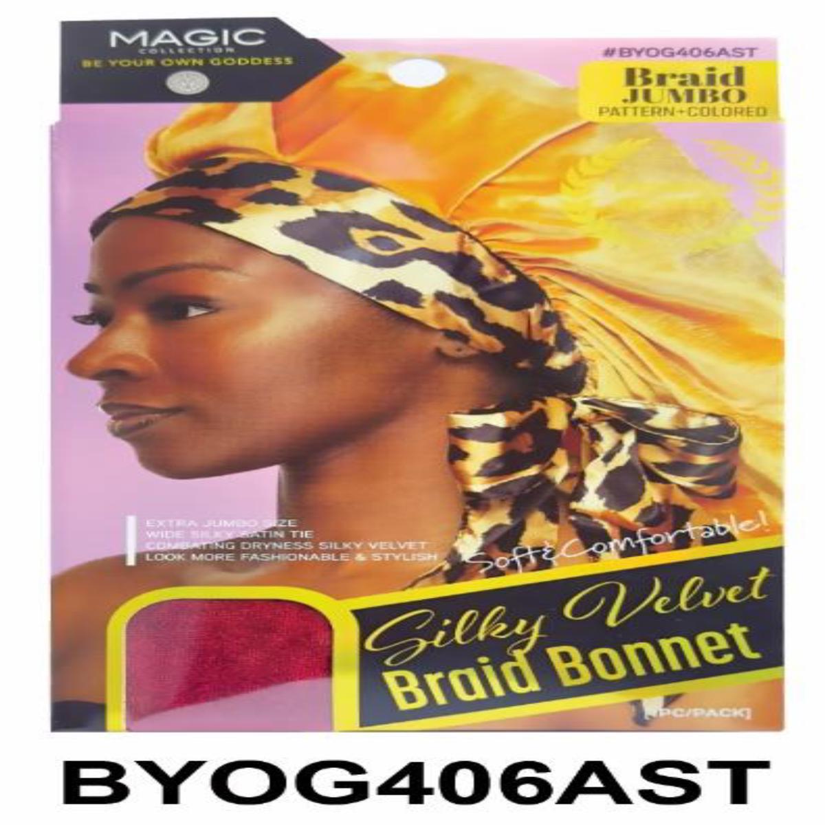 Silky Velvet Braid Bonnet – Extra Jumbo Pattern-Colored