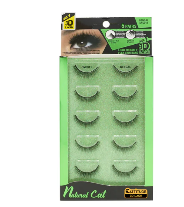 Cattitude Natural Cat 3D Lash Bengal 5 Pairs