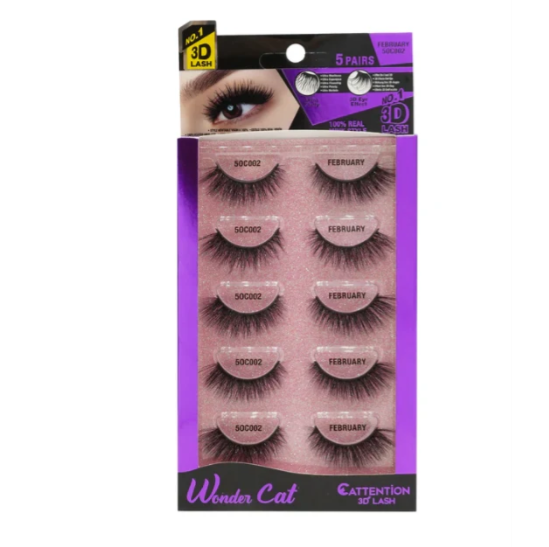 Cattitude Wonder Cat 3D Lash February 5 Pairs