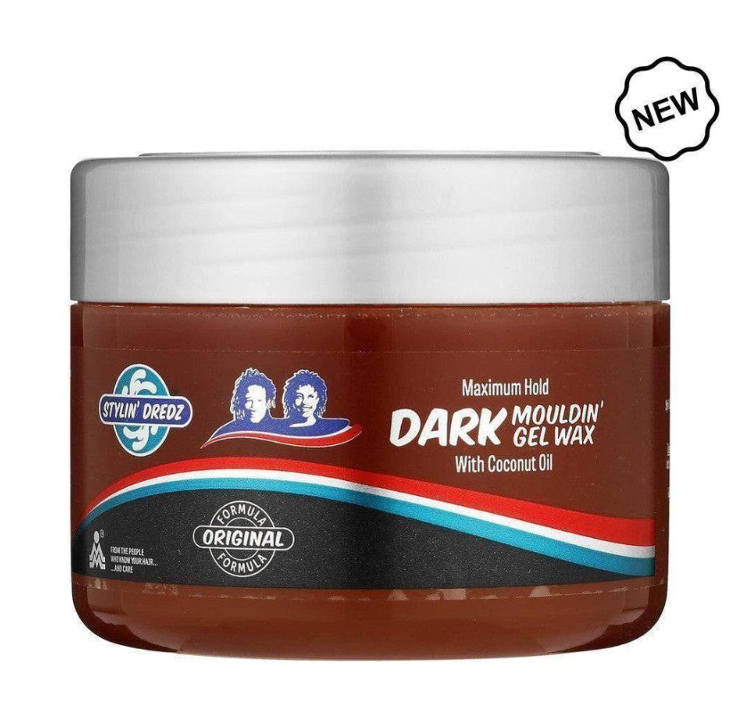 Stylin’ Dredz Maximum Hold Dark Mouldin’ Gel Wax with Coconut Oil 250ml
