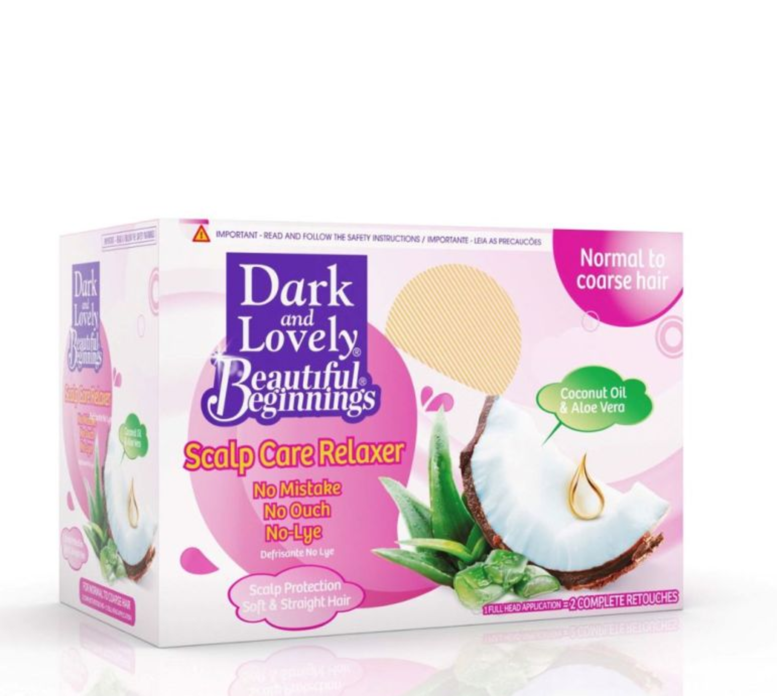 Dark and Lovely Beautiful Beginnings No-Lye Relaxer Kit Normal to Coarse Hair