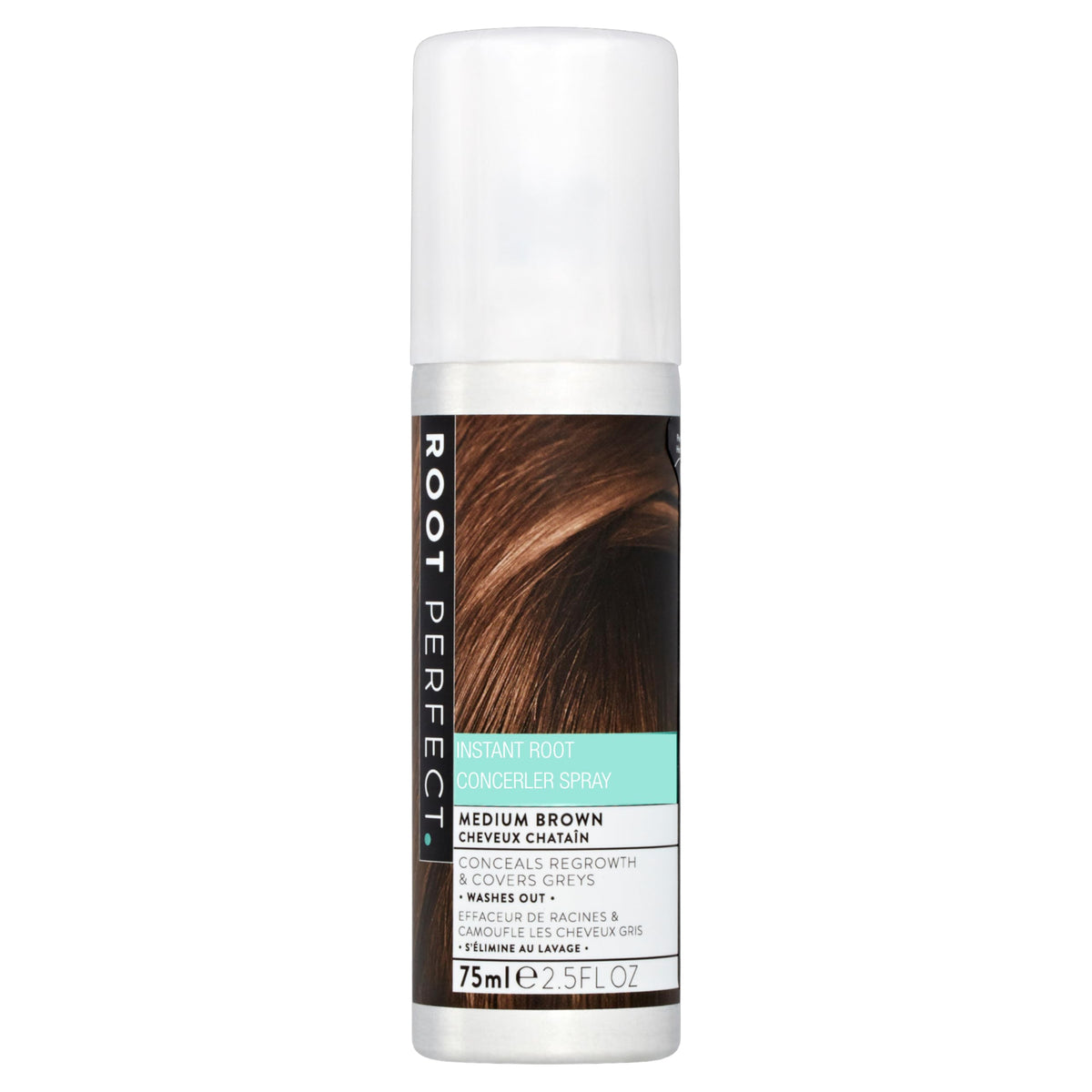 Root Perfect Instant Root Concealer Spray – Medium Brown 75ml