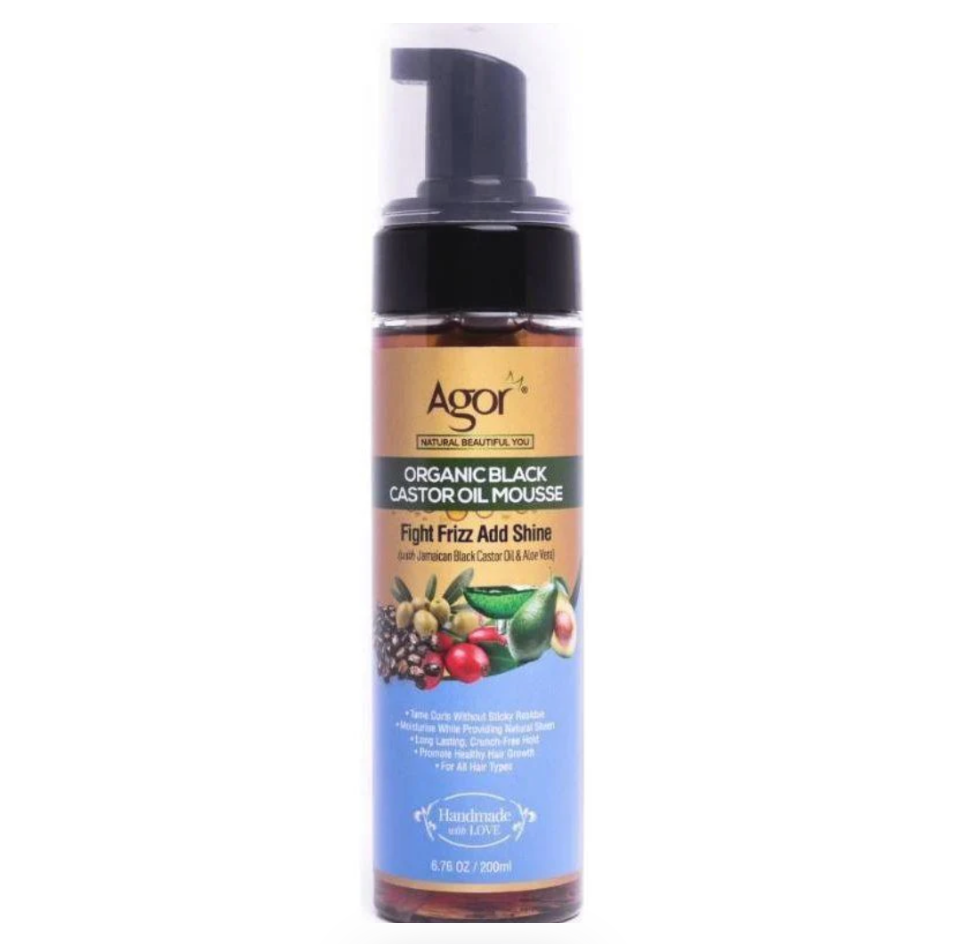 Agor Organic Black Castor Oil Mousse “Fight Frizz Add Shine” 200 ml / 6.76 fl. oz