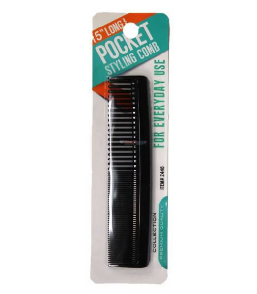 Pocket Comb With Sectioning Teeth 5"