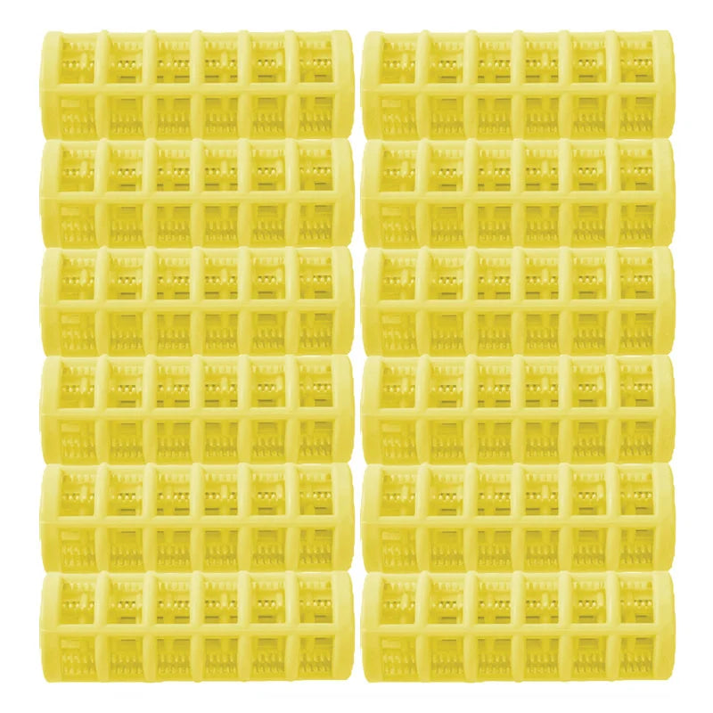 Snap On Hair Rollers Yellow 3/4" 12 Pack