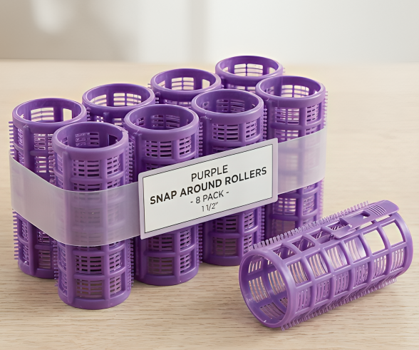 Snap Around Rollers 1 1/2" Pack of 8